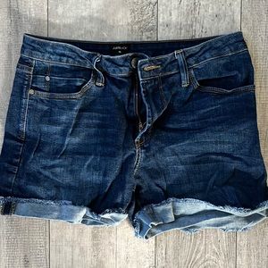 Dark denim shorts